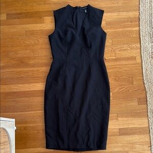 White House Black Market Blue Sheath Midi Dress